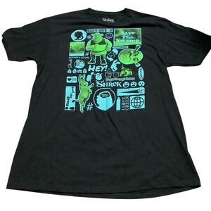 Black Shrek Graphic T-Shirt